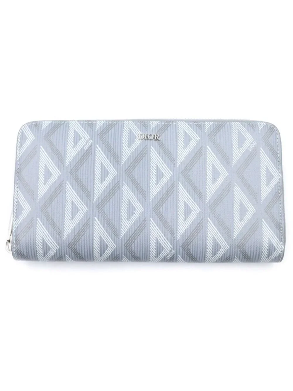 Dior CD Diamond Canvas Wallet Gray
